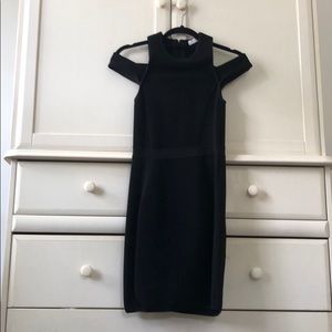 Parker Black Ribbed Dress